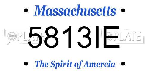 5813IE Massachusetts License Plate