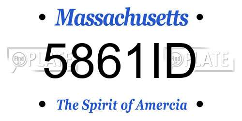 5861ID Massachusetts License Plate