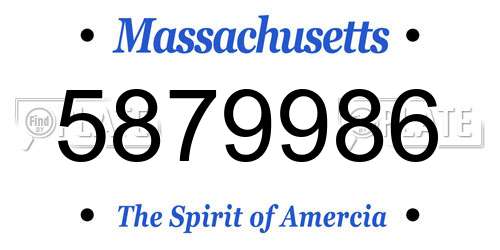 5879986 Massachusetts License Plate