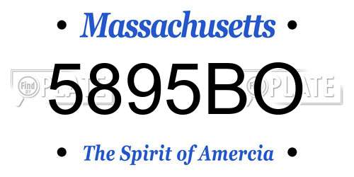 5895BO Massachusetts License Plate
