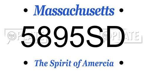 5895SD Massachusetts License Plate