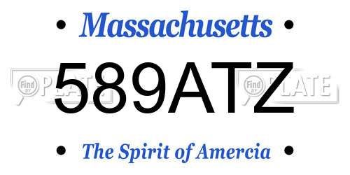 589ATZ Massachusetts License Plate