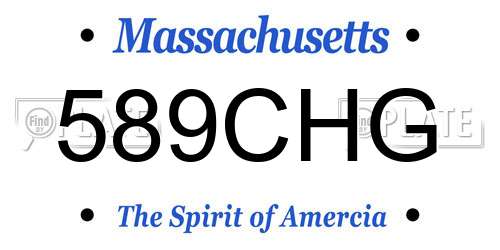 589CHG Massachusetts License Plate
