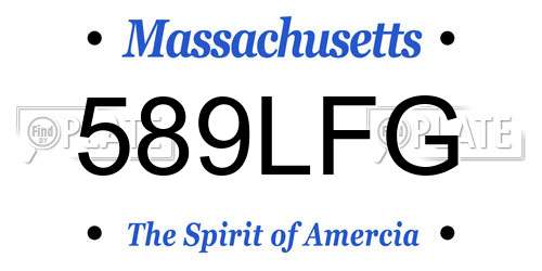 589LFG Massachusetts License Plate