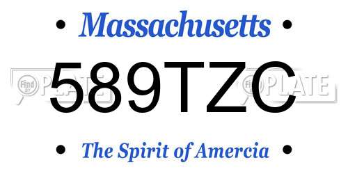 589TZC Massachusetts License Plate