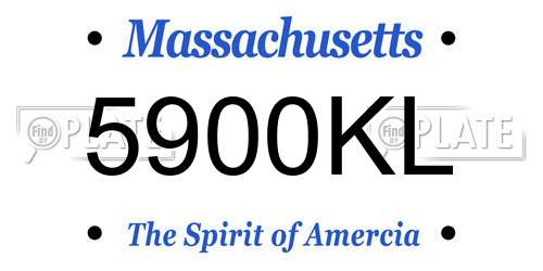 5900KL Massachusetts License Plate