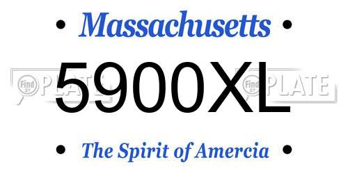 5900XL Massachusetts License Plate
