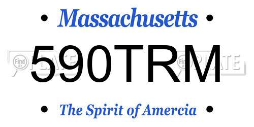 590TRM Massachusetts License Plate