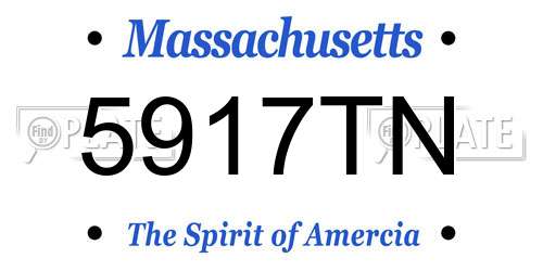 5917TN Massachusetts License Plate