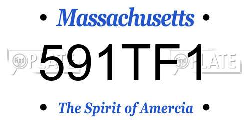 591TF1 Massachusetts License Plate
