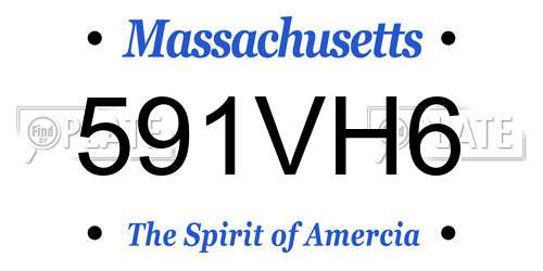591VH6 Massachusetts License Plate