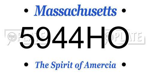 5944HO Massachusetts License Plate