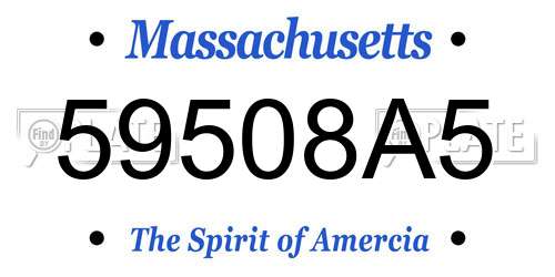 59508A5 Massachusetts License Plate