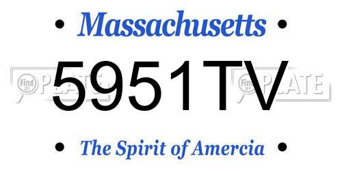 5951TV Massachusetts License Plate