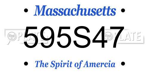 595S47 Massachusetts License Plate