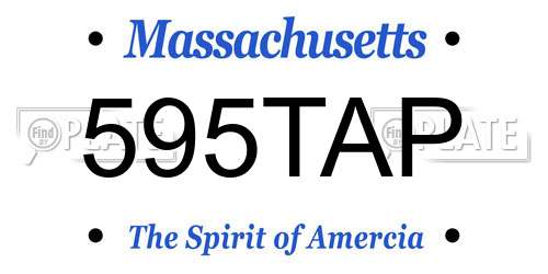 595TAP Massachusetts License Plate
