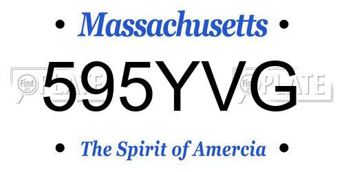 595YVG Massachusetts License Plate