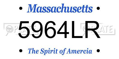 5964LR Massachusetts License Plate