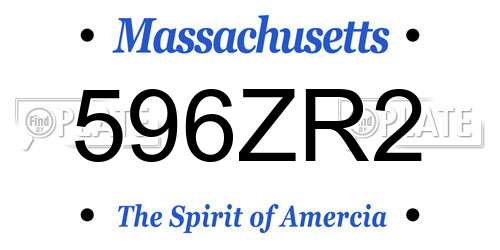 596ZR2 Massachusetts License Plate