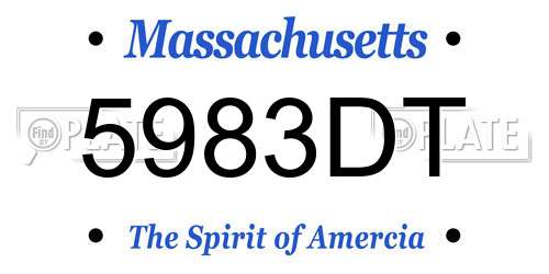 5983DT Massachusetts License Plate