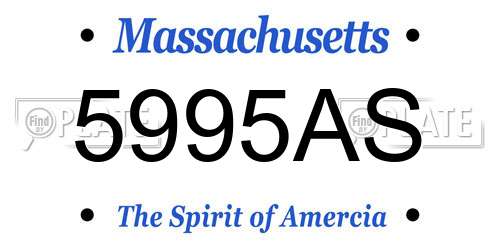 5995AS Massachusetts License Plate