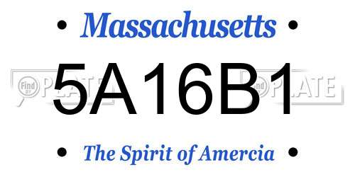 5A16B1 Massachusetts License Plate