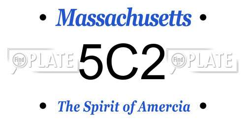 5C2 Massachusetts License Plate