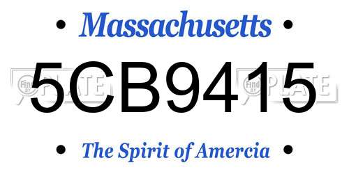 5CB9415 Massachusetts License Plate