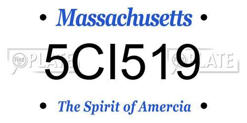 5CI519 Massachusetts License Plate