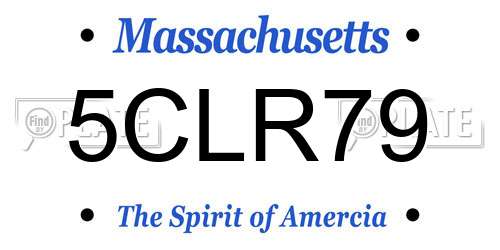 5CLR79 Massachusetts License Plate