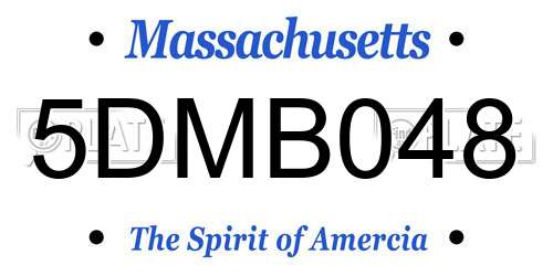 5DMB048 Massachusetts License Plate