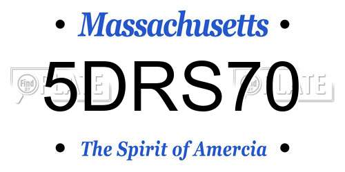 5DRS70 Massachusetts License Plate