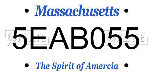 5EAB055 Massachusetts License Plate