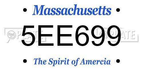 5EE699 Massachusetts License Plate
