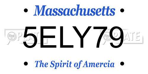 5ELY79 Massachusetts License Plate