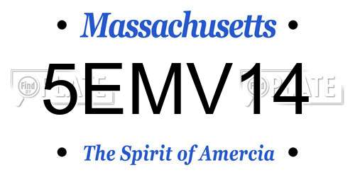 5EMV14 Massachusetts License Plate