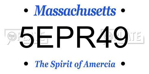 5EPR49 Massachusetts License Plate