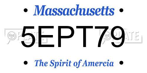5EPT79 Massachusetts License Plate