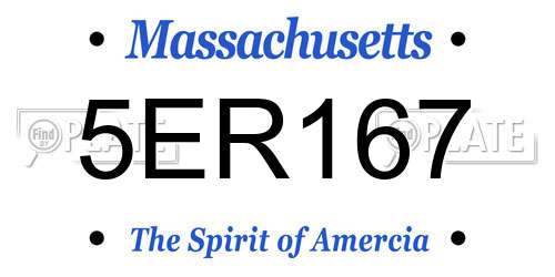 5ER167 Massachusetts License Plate