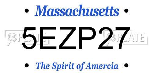 5EZP27 Massachusetts License Plate