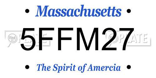 5FFM27 Massachusetts License Plate