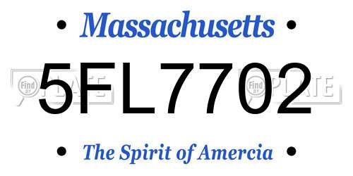 5FL7702 Massachusetts License Plate
