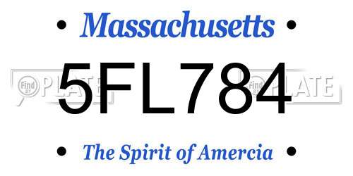 5FL784 Massachusetts License Plate