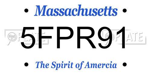 5FPR91 Massachusetts License Plate