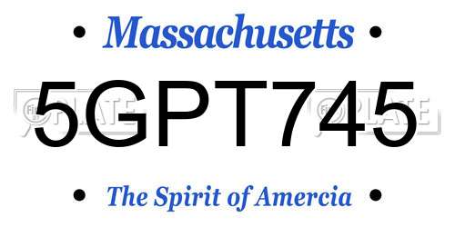 5GPT745 Massachusetts License Plate