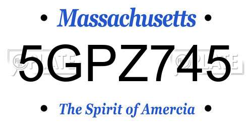 5GPZ745 Massachusetts License Plate