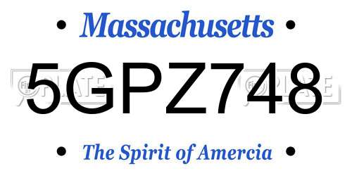5GPZ748 Massachusetts License Plate