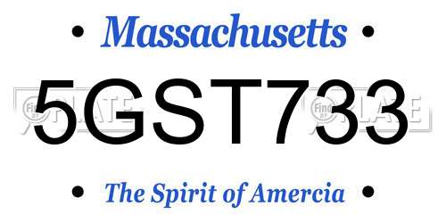 5GST733 Massachusetts License Plate
