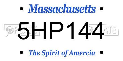 5HP144 Massachusetts License Plate