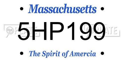 5HP199 Massachusetts License Plate